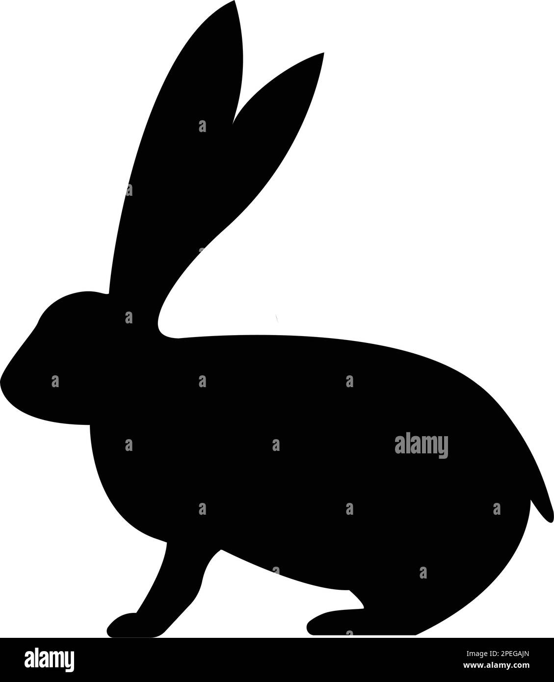 modello vettoriale semplice ed elegante con logo di coniglio Illustrazione Vettoriale
