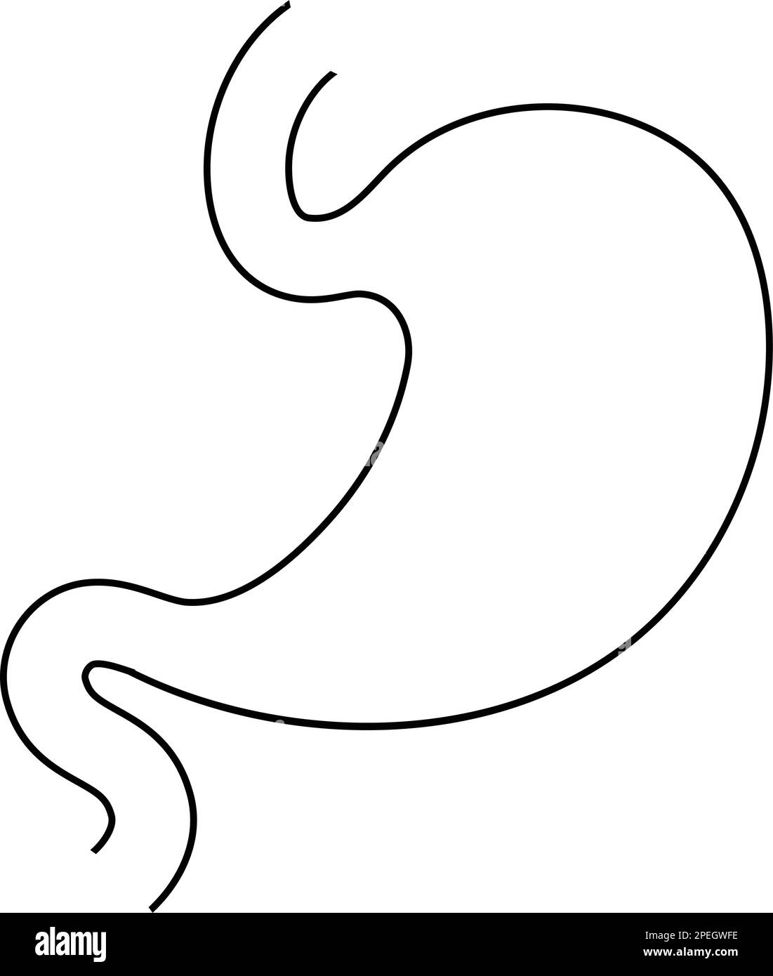 design illustrativo vektor logo stomaco Illustrazione Vettoriale