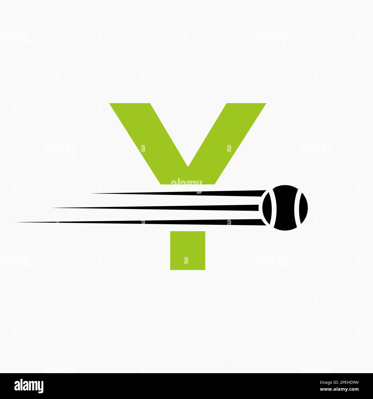 Lettera iniziale Y Tennis Logo. Tennis Sport logo simbolo Illustrazione Vettoriale