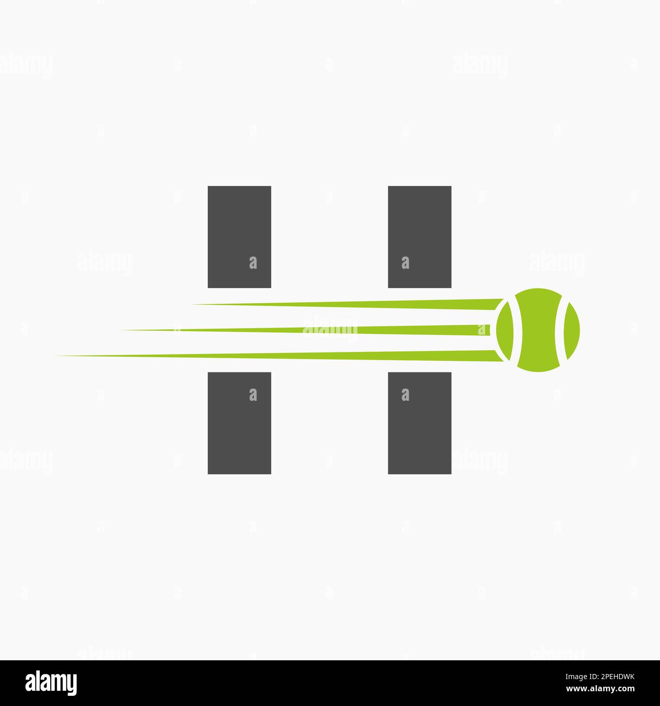 Lettera iniziale H Tennis Logo. Tennis Sport logo simbolo Illustrazione Vettoriale