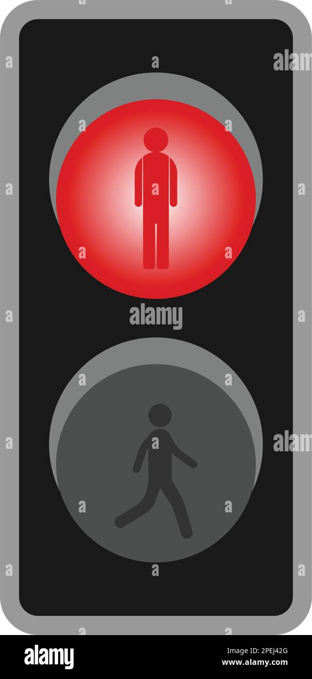 Semaforo sulla strada, semaforo. Direzione, controllo, regolazione del trasporto e pedonale. Illustrazione vettoriale Illustrazione Vettoriale