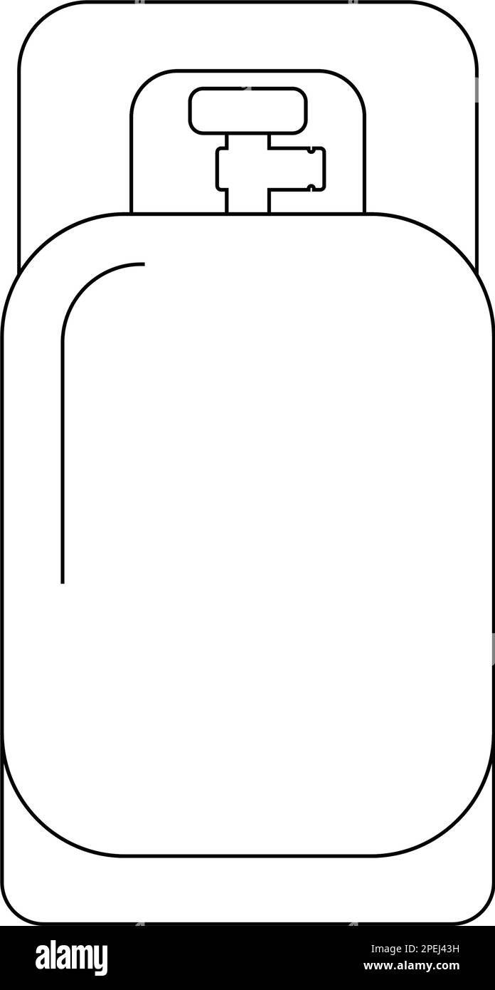 Icona bombola GPL, icona bombola gas di petrolio liquefatto Illustrazione vettoriale Illustrazione Vettoriale