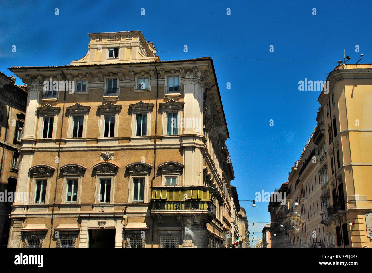 Antichi edifici decorativi nella città di Roma, è anche la capitale del Lazio, il centro della città metropolitana di Roma, Italia, Europa Foto Stock