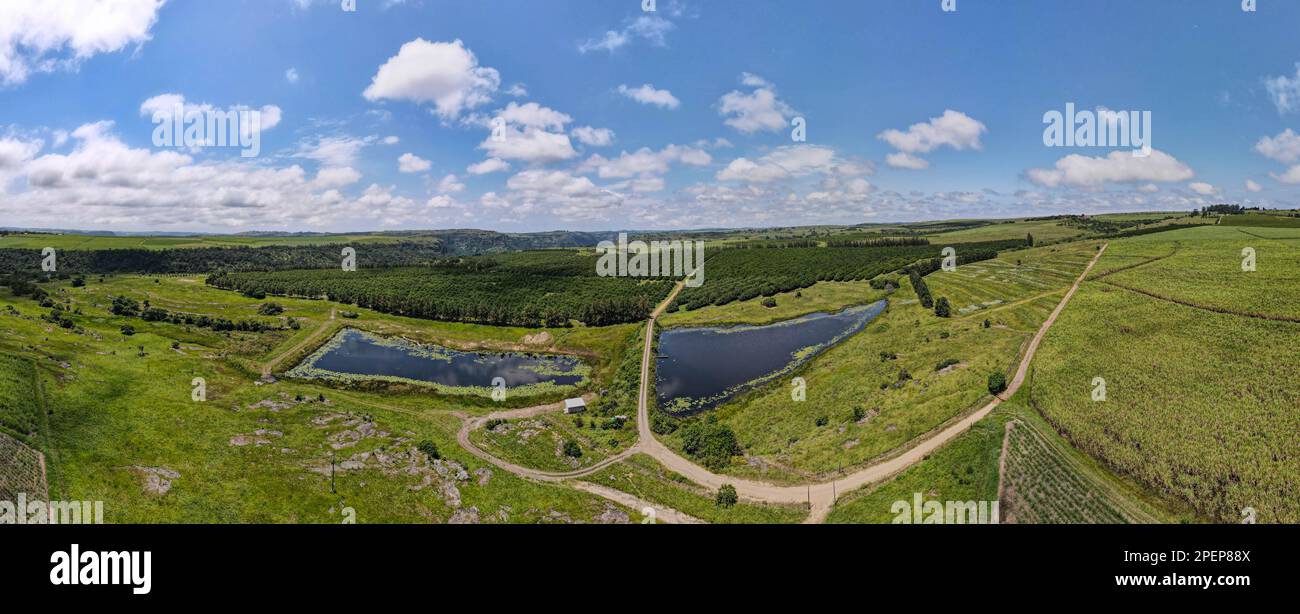 Vista sui droni nella gola di Oribi vicino a Port Shepstone in Sudafrica Foto Stock