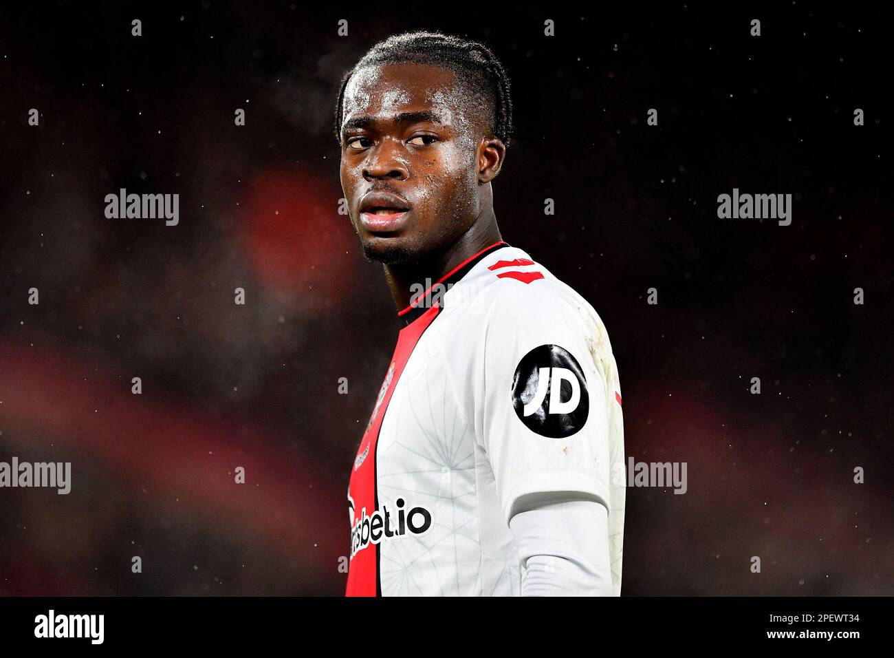 Kamaldeen Sulemana di Southampton - Southampton v Brentford, Premier League, St Mary's Stadium, Southampton, Regno Unito - 15th marzo 2023 solo per uso editoriale - si applicano le restrizioni DataCo Foto Stock