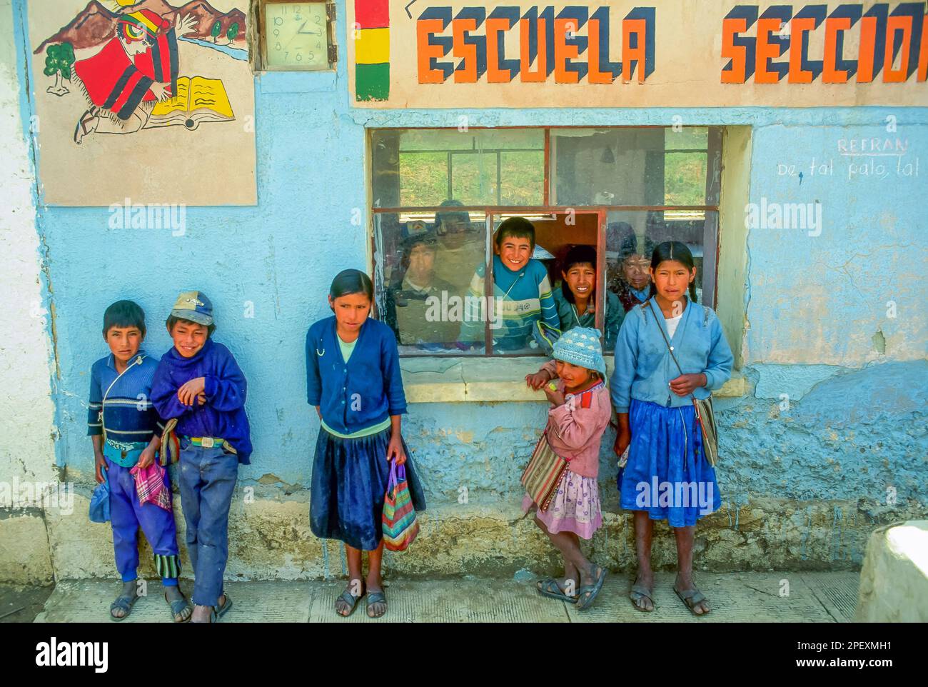 Bolivia, Potosi. Bambini alla scuola elementare. Foto Stock