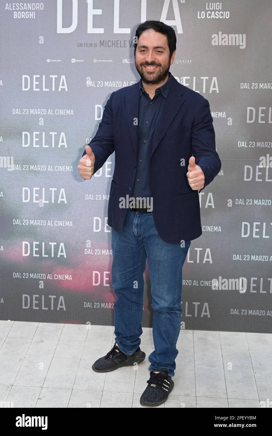 Roma, Italia. 16th Mar, 2023. Matteo Rovere partecipa alla foto del film 'Delta' presso l'NH Hotel Collection Rome Centro. Credit: SOPA Images Limited/Alamy Live News Foto Stock