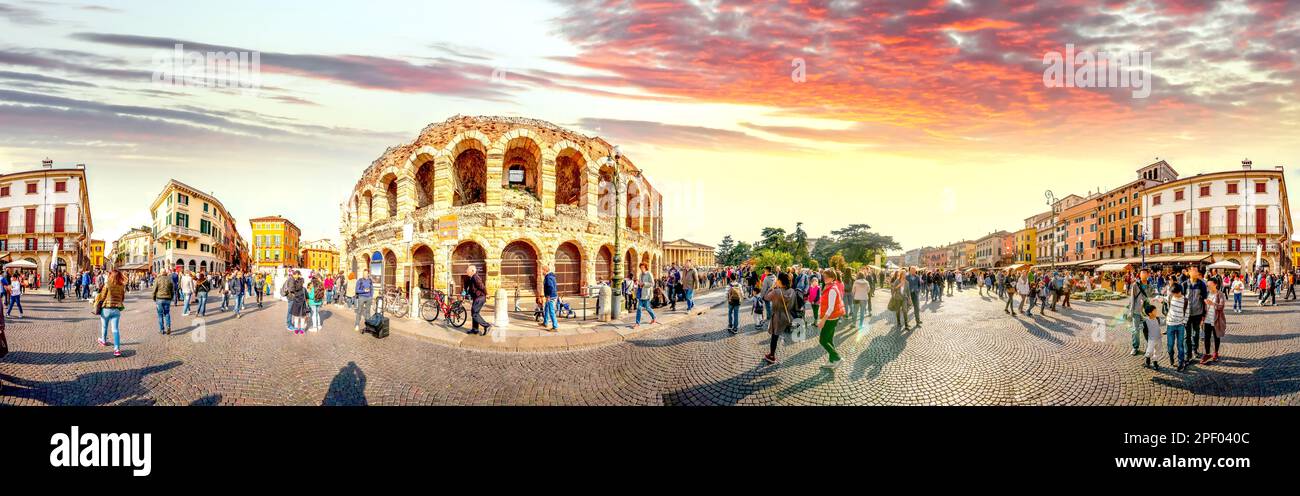 Città vecchia di Verona, Italia Foto Stock