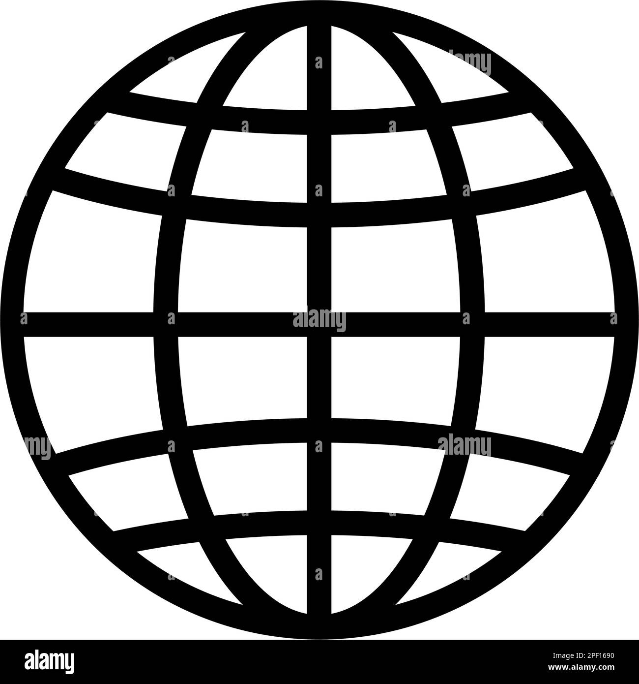 Spedizione in tutto il mondo Vector Thick Line icona per uso personale e commerciale. Illustrazione Vettoriale