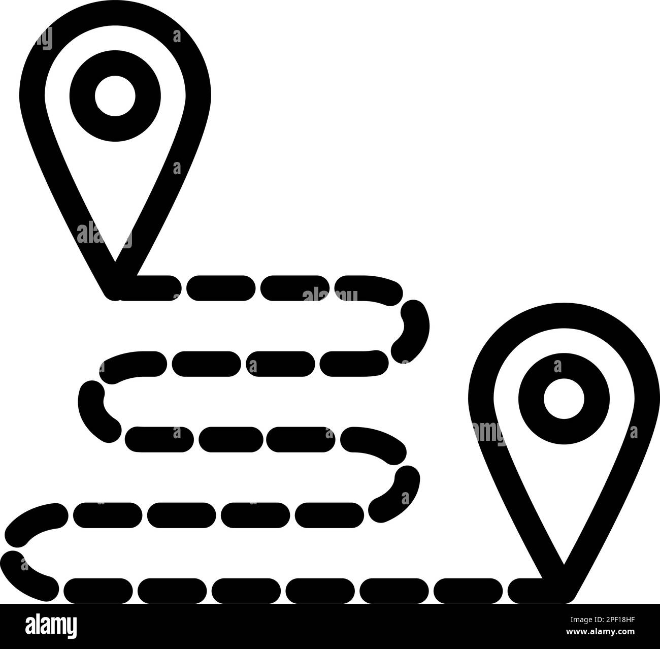 Icona Tracking Vector Thick Line per uso personale e commerciale. Illustrazione Vettoriale