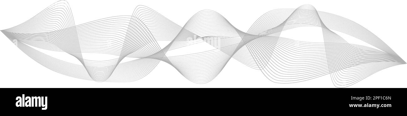 Linee astratte ad onda di velocità uniforme isolate per banner, template, sfondo. Illustrazione vettoriale Illustrazione Vettoriale