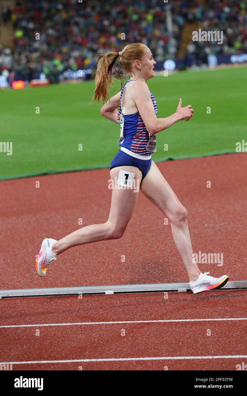 Aimee PRATT nella finale di Steeplechase 3000m al Campionato europeo di Atletica 2022 Foto Stock