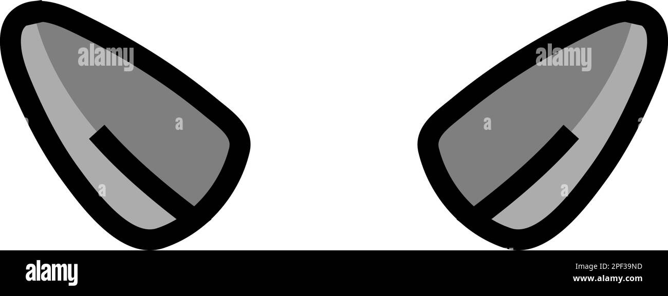 illustrazione vettoriale dell'icona del colore animale del corno della mucca Illustrazione Vettoriale