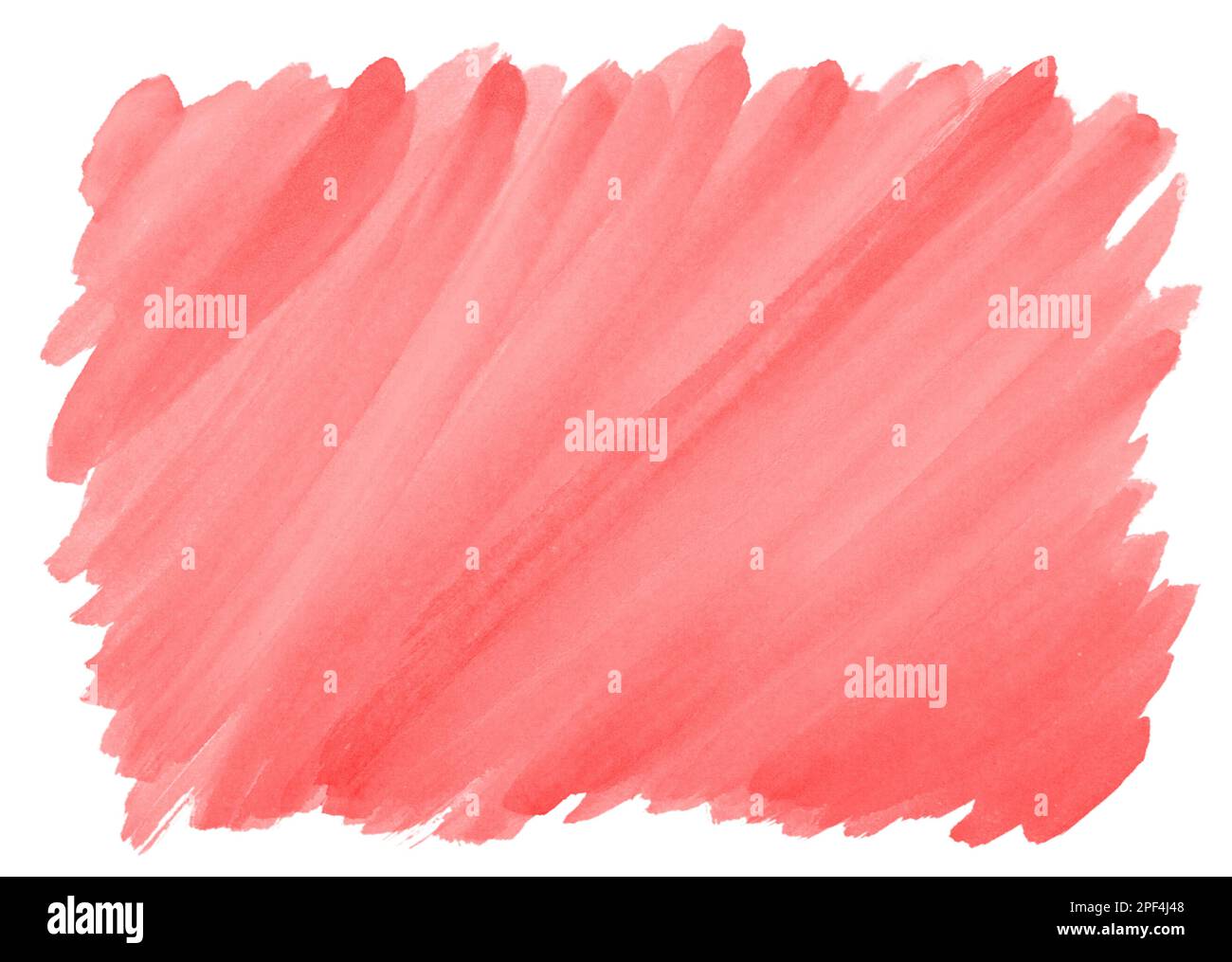 Rosso sfondo ad acquerello con visibile spazzolata texture e bordi irregolari Foto Stock
