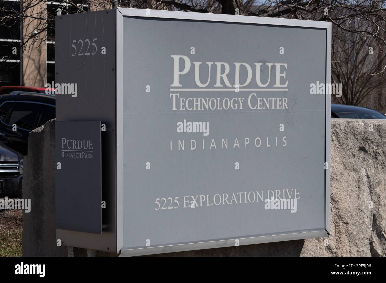 Indianapolis - circa Marzo 2023: Purdue Technology Center. Purdue offre alle aziende high tech uno spazio di uffici per la ricerca e lo sviluppo. Foto Stock