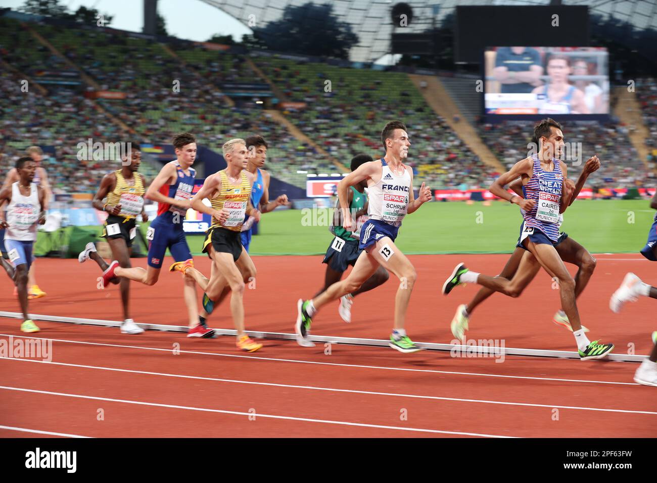 Yann SCHRUB nella finale 10000m al Campionato europeo di Atletica 2022 Foto Stock
