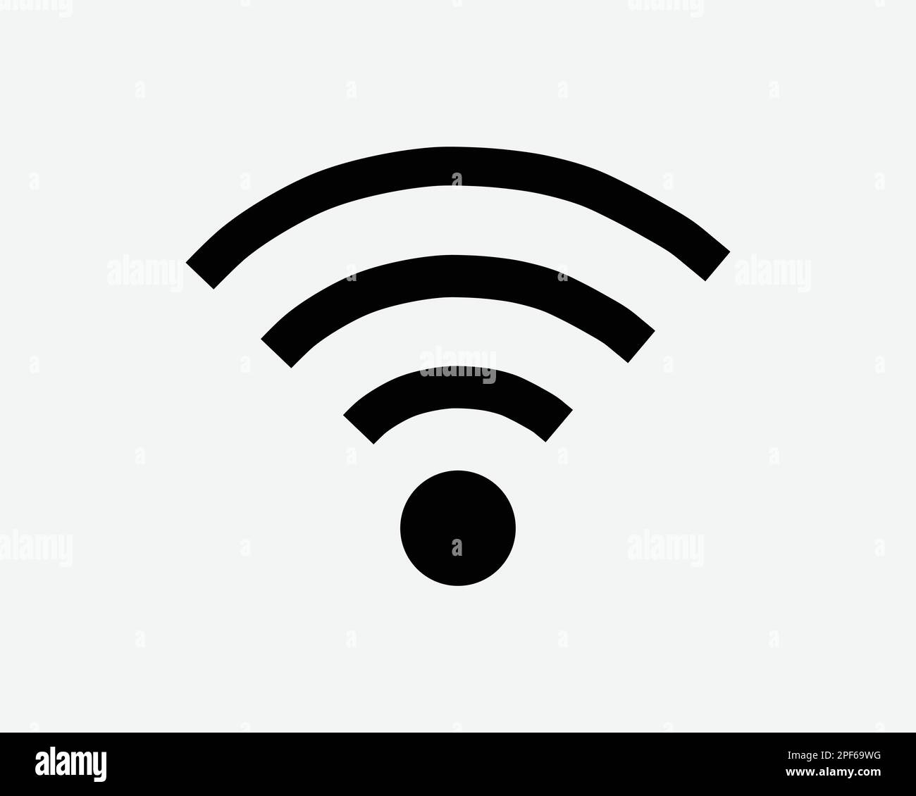 Icona del segnale WiFi connessione Internet barre della linea barra piena nero bianco silhouette segno simbolo icona vettore grafico clipart Illustrazione illustrazione pittogramma Illustrazione Vettoriale