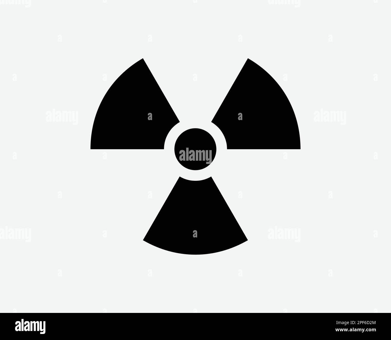 Simbolo di radiazione attenzione pericolo di sicurezza contaminazione radioattiva icona Vector Black White Silhouette Sign Graphic Clipart Illustration Illustration Pictogra Illustrazione Vettoriale