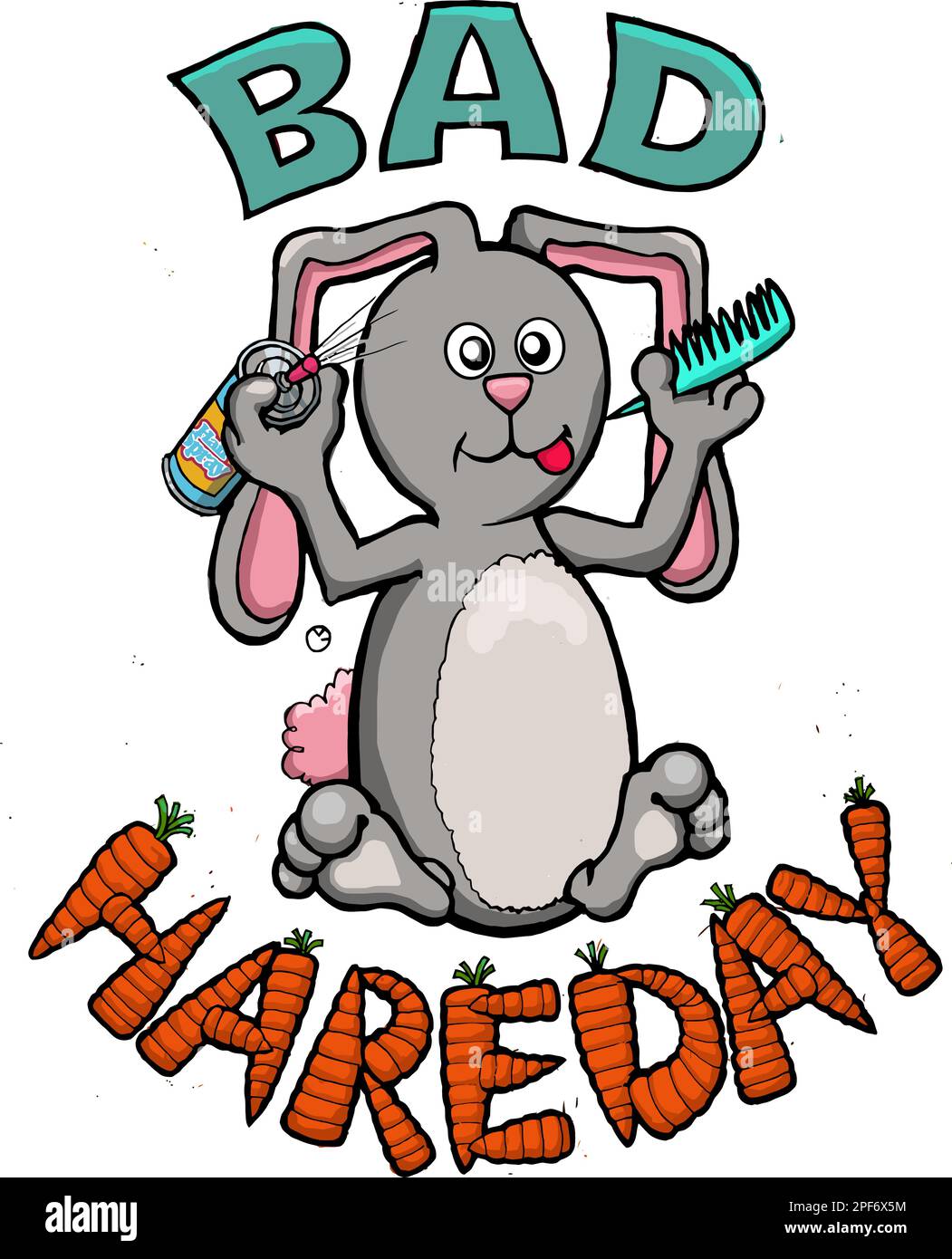 T-Shirt Bambino Ragazzo Coniglio Cattivo Bad Rabbit Idea Regalo
