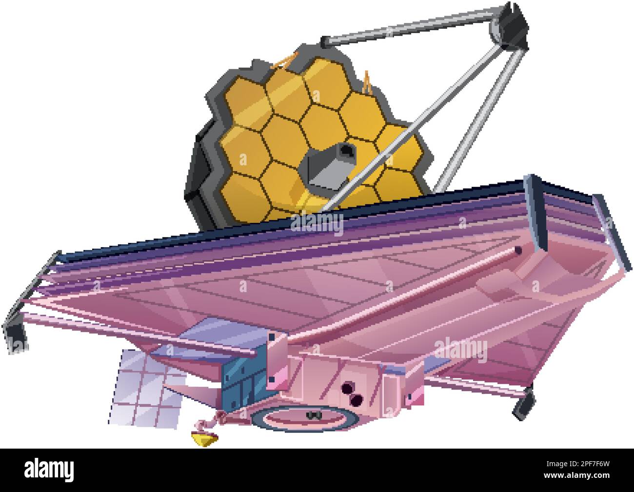 Illustrazione di James Webb Space Telescope (JWST) Illustrazione Vettoriale