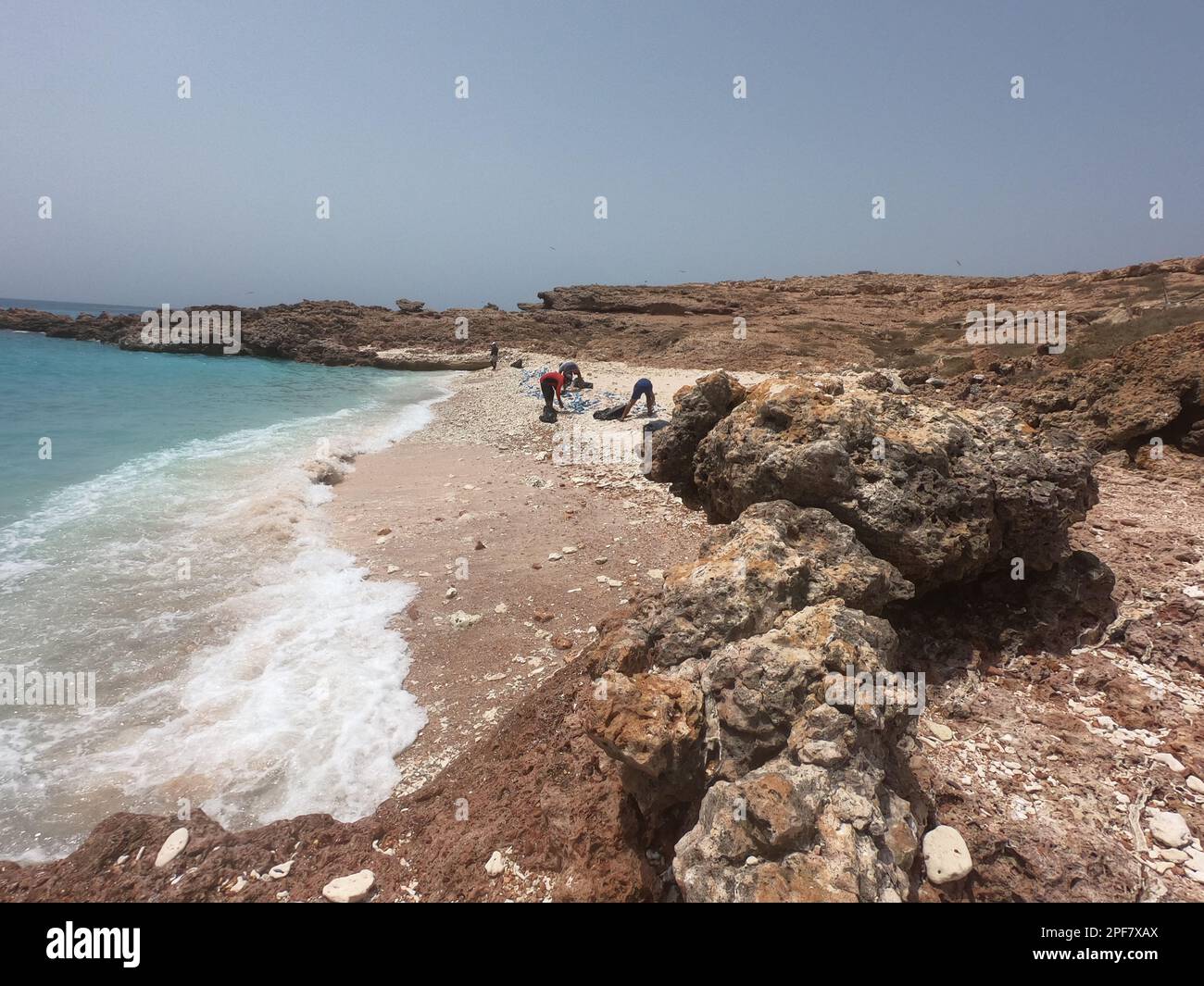 Dopo la pulizia delle isole Dimaniyat, Oman Foto Stock