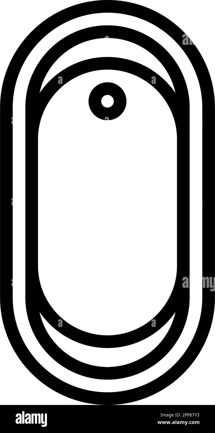 immagine vettoriale dell'icona della linea di vista superiore del bagno Illustrazione Vettoriale