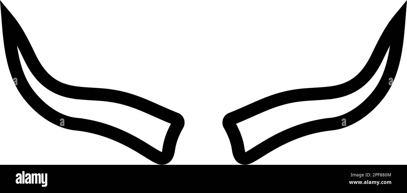 bull fauna animale linea icona vettore illustrazione Illustrazione Vettoriale