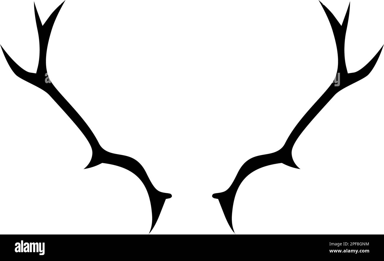 illustrazione vettore icona glifo animale daino fauna selvatica Illustrazione Vettoriale