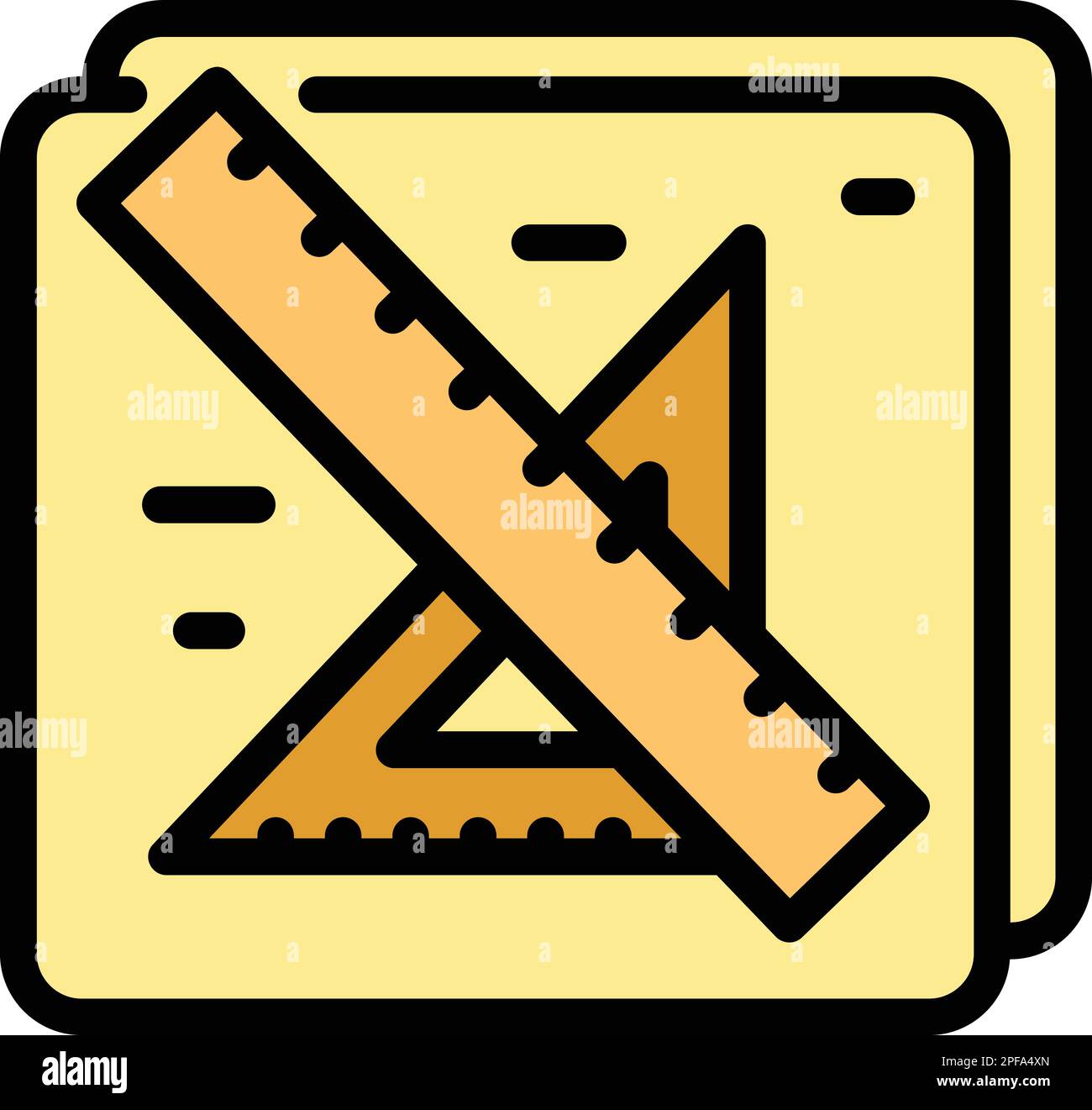 Icona informazioni architetto. Icona vettoriale per le informazioni dell'architetto di contorno per il disegno di fotoricettore isolato su colore piatto bianco dello sfondo Illustrazione Vettoriale