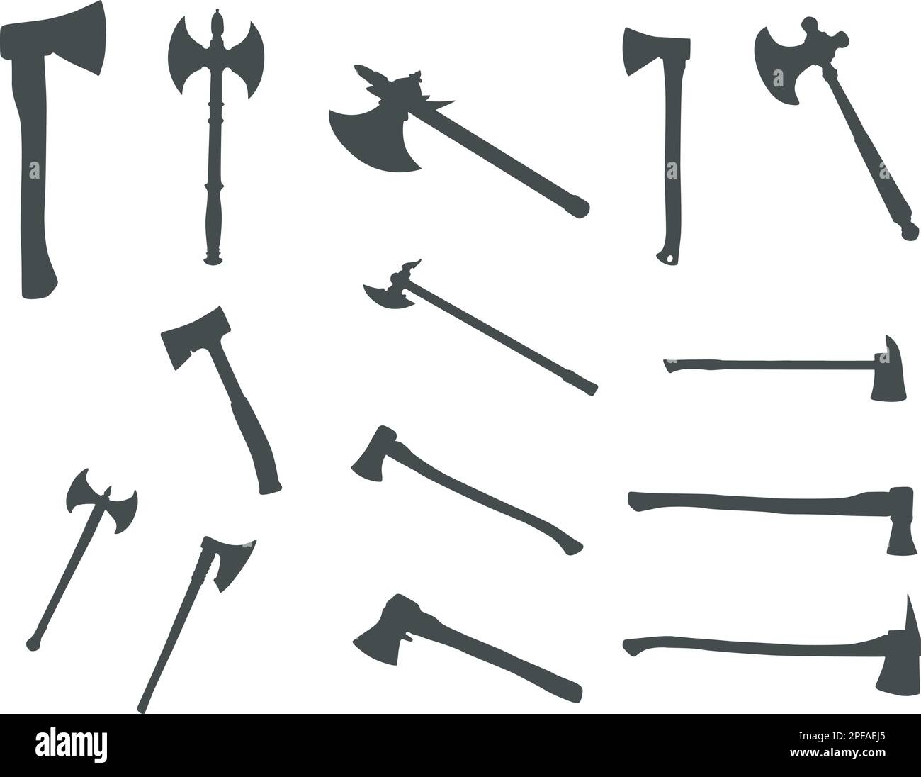 Silhouette Axe, icona Axe, ascia silhouette nera, vettore Axe Illustrazione Vettoriale