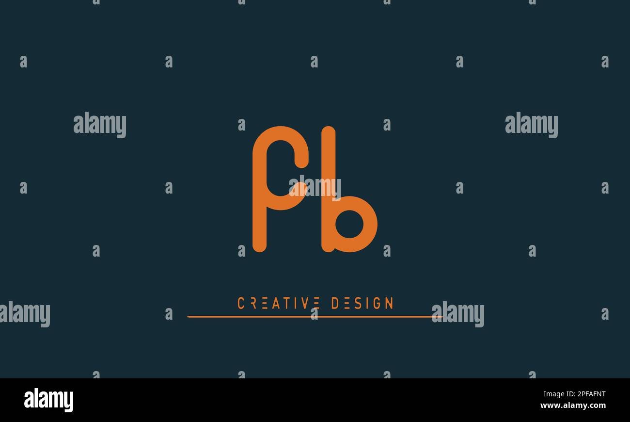Lettere alfabetiche iniziali logo monogramma FB , BF Illustrazione Vettoriale