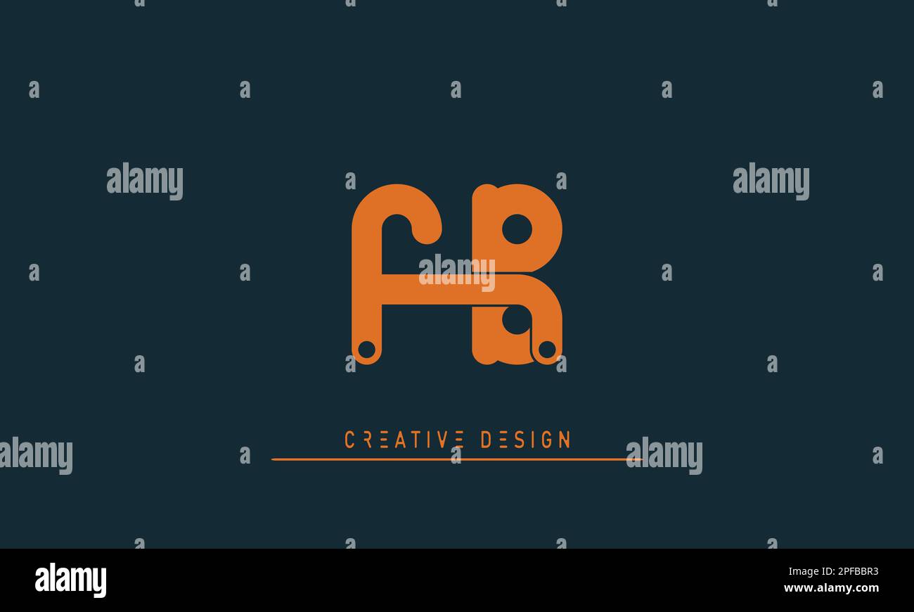 Lettere alfabetiche iniziali logo monogramma FB , BF Illustrazione Vettoriale