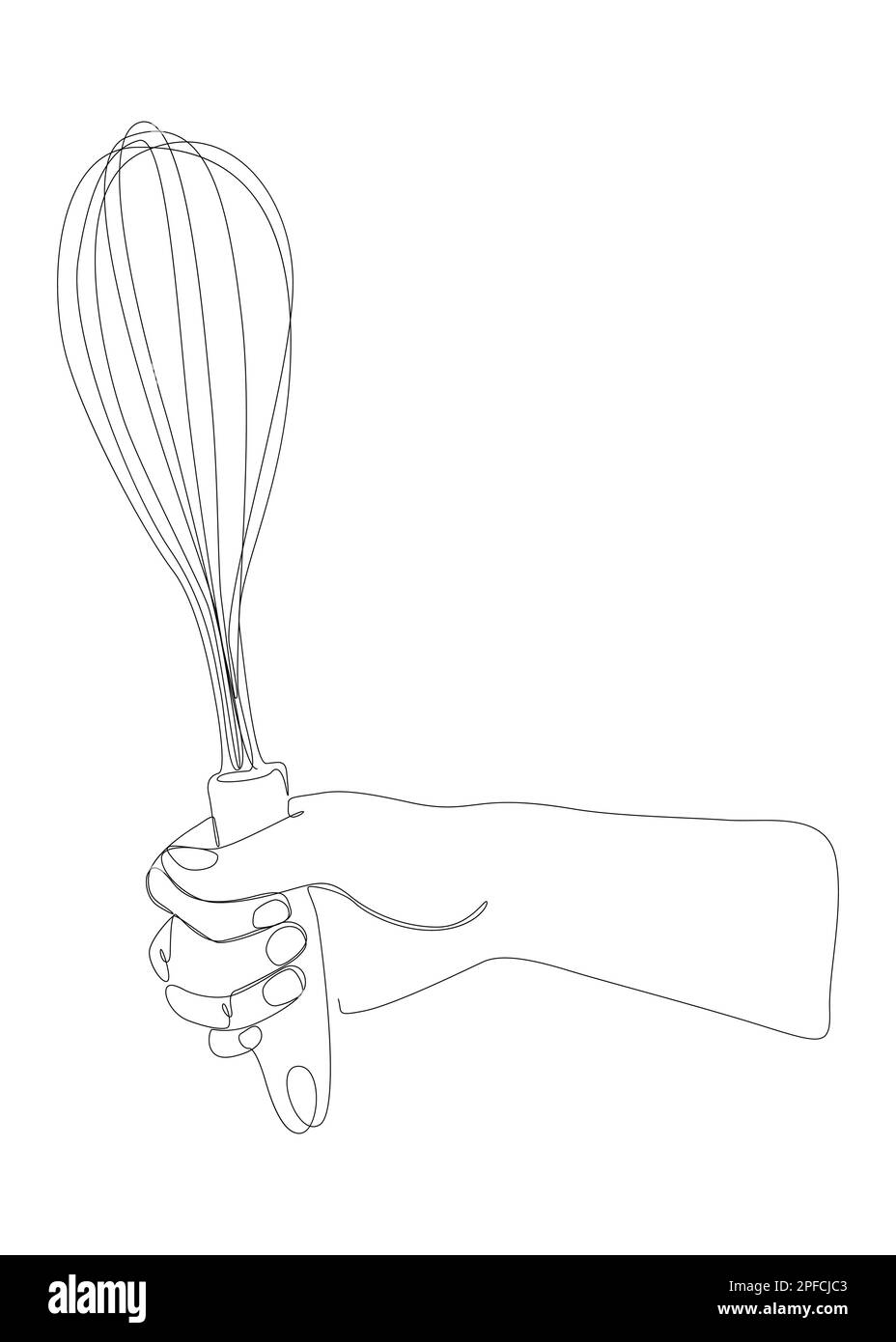 Una linea continua di frusta a filo. Concetto di vettore di illustrazione a linea sottile. Disegno di contorno idee creative. Illustrazione Vettoriale