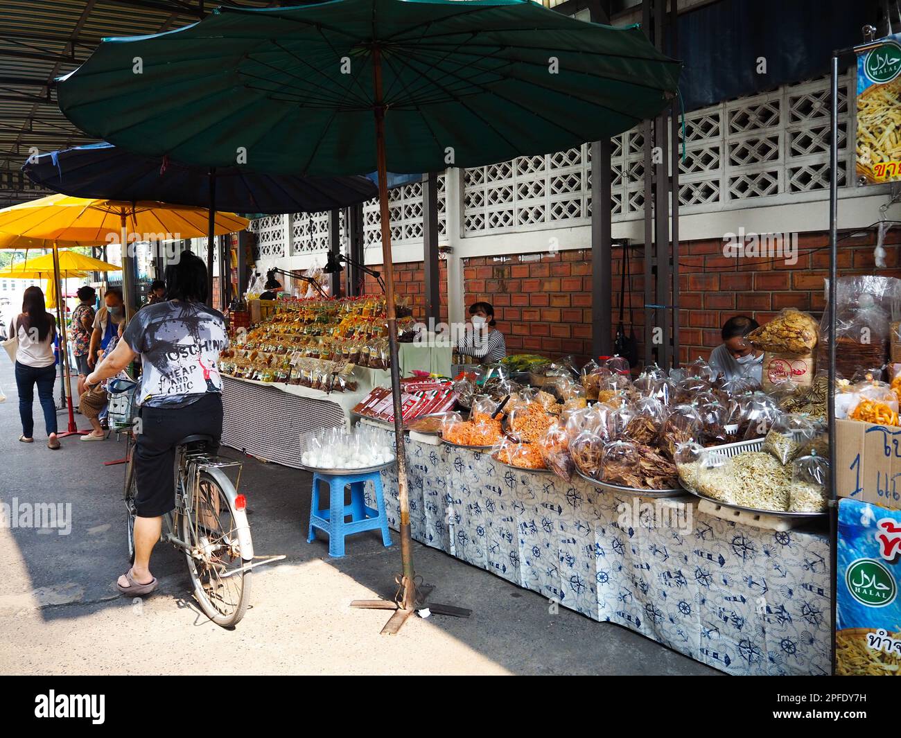 Mercato locale a Bangkok, Thailandia Foto Stock