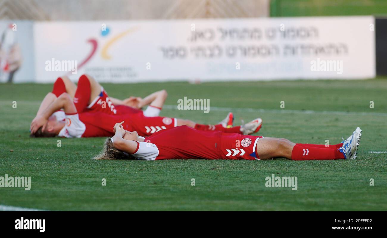 Ness Ziona, Israele. 26th maggio, 2022. Ness Ziona, Israele, 26th 2022 maggio: Azione durante la partita di calcio del Campionato UEFA U17 tra Danimarca e Serbia allo Stadio Nes Tzona di Ness Ziona, Israele. (Alain Schieber/SPP) Credit: SPP Sport Press Photo. /Alamy Live News Foto Stock