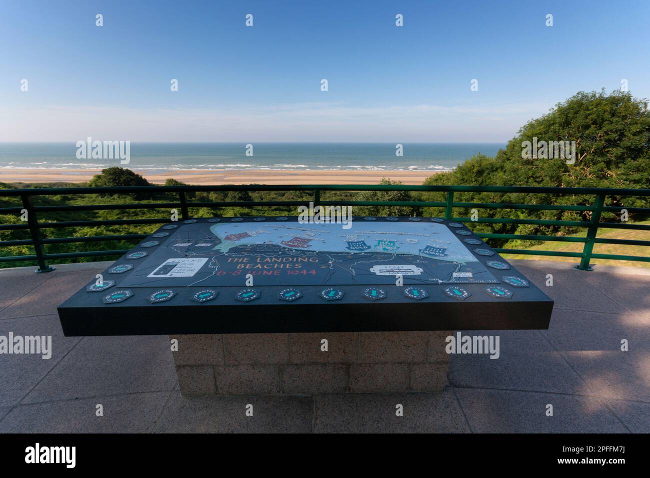 Cimitero e memoriale americano in Normandia. Colleville-sur-Mer. Dipartimento Calvados. Normandia. Francia. Foto Stock