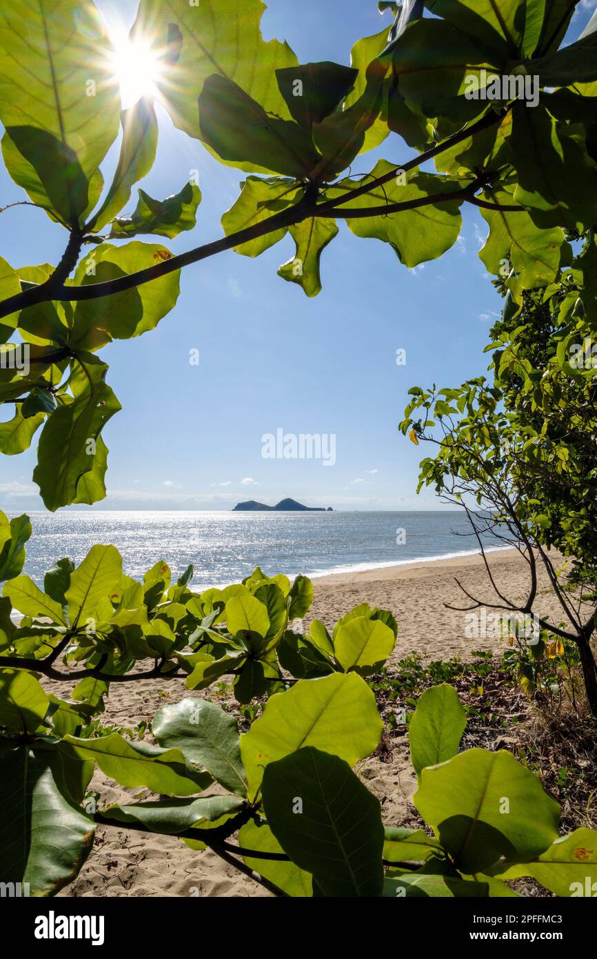 Double Island da Ellis Beach, Queensland, Australia Foto Stock