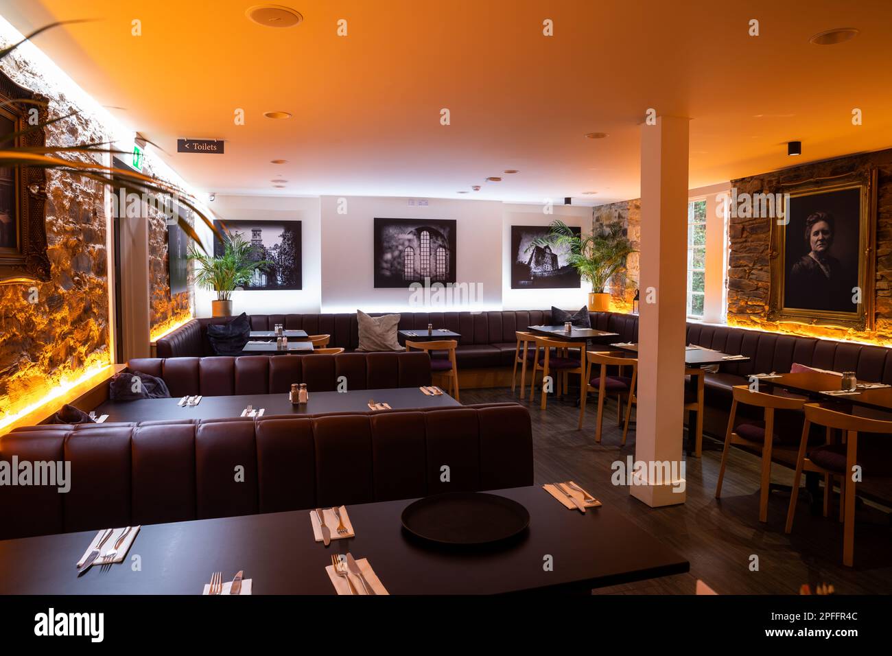 Il Courtyard Restaurant nel Bodmin Jail Hotel a Bodmin, Cornovaglia Foto Stock