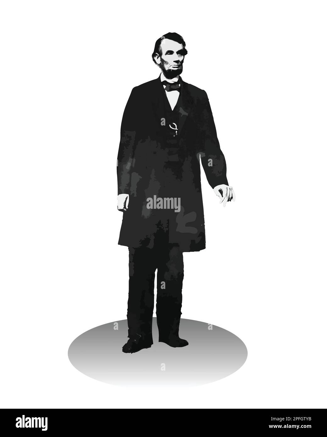 Abraham Lincoln 16th Stati Uniti Immagine dell'illustrazione President Vector Illustrazione Vettoriale