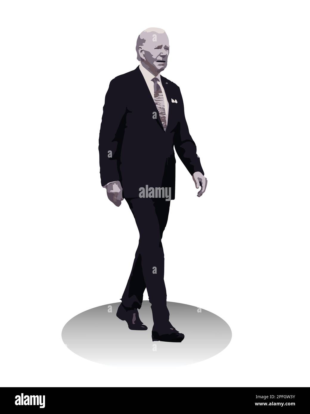 Joe Biden 46th USA Immagine dell'illustrazione President Vector Illustrazione Vettoriale