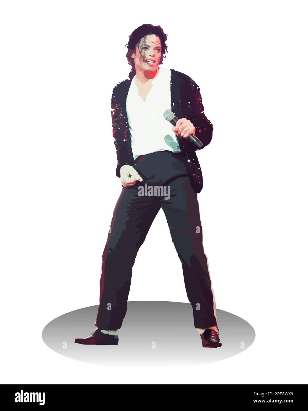 Michael Jackson immagine dell'illustrazione del cantante-songwriter americano del vettore Illustrazione Vettoriale