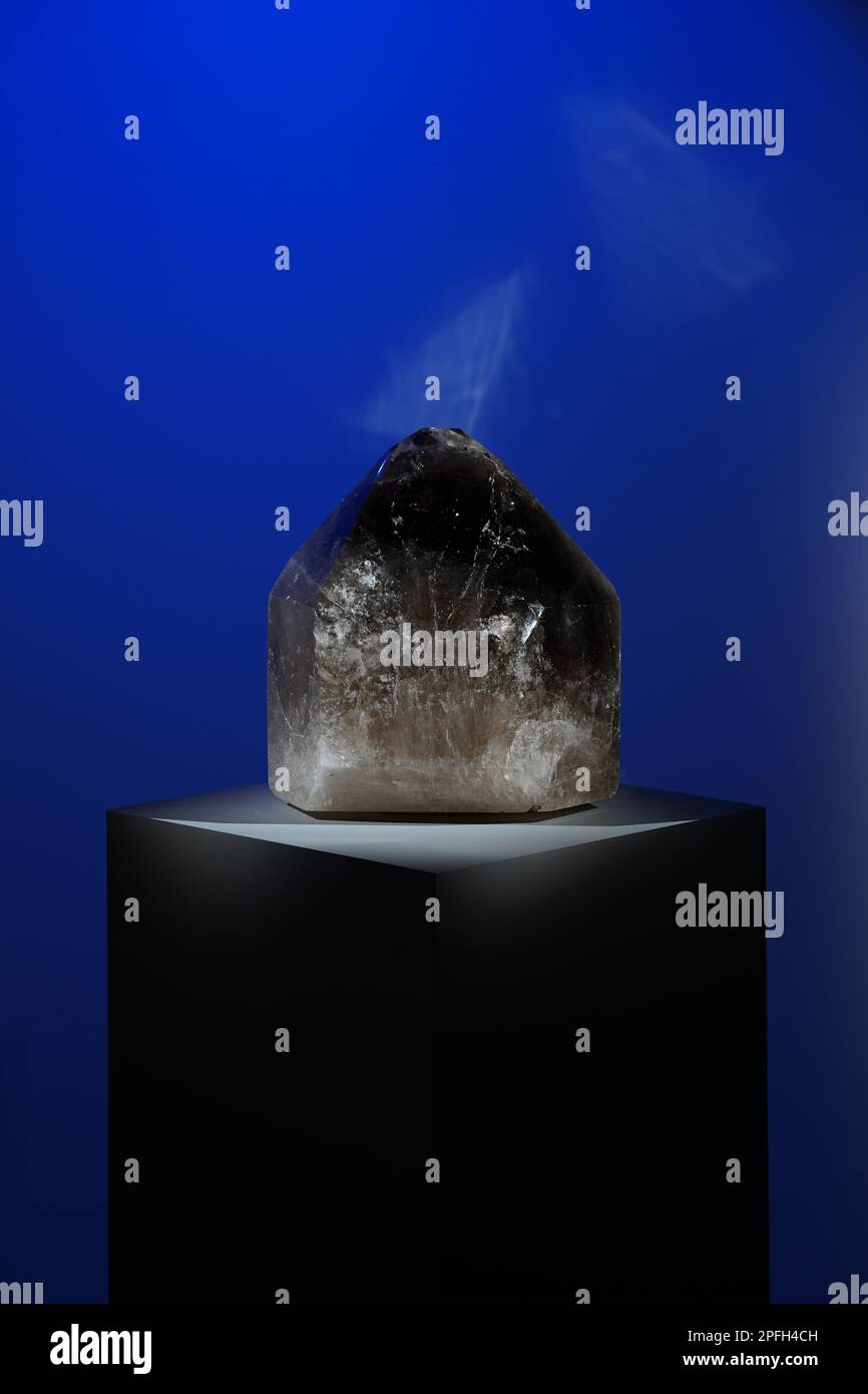 Raro quarzo di cristallo fumoso Foto Stock