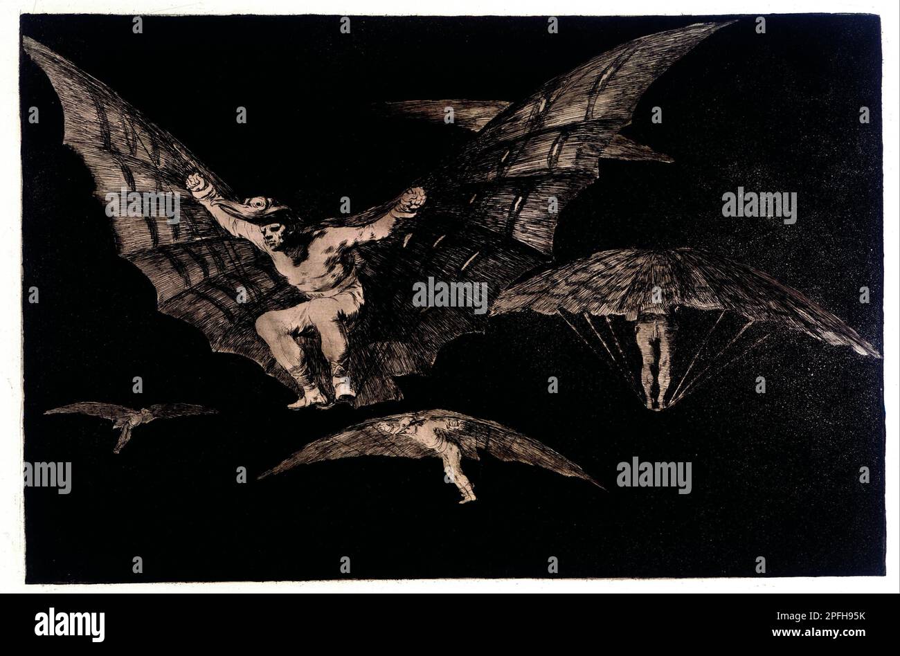 Dove c'è una volontà c'è un modo (Un modo di volare) (circa 1815 - 1824) di Francisco de Goya y Lucientes Foto Stock