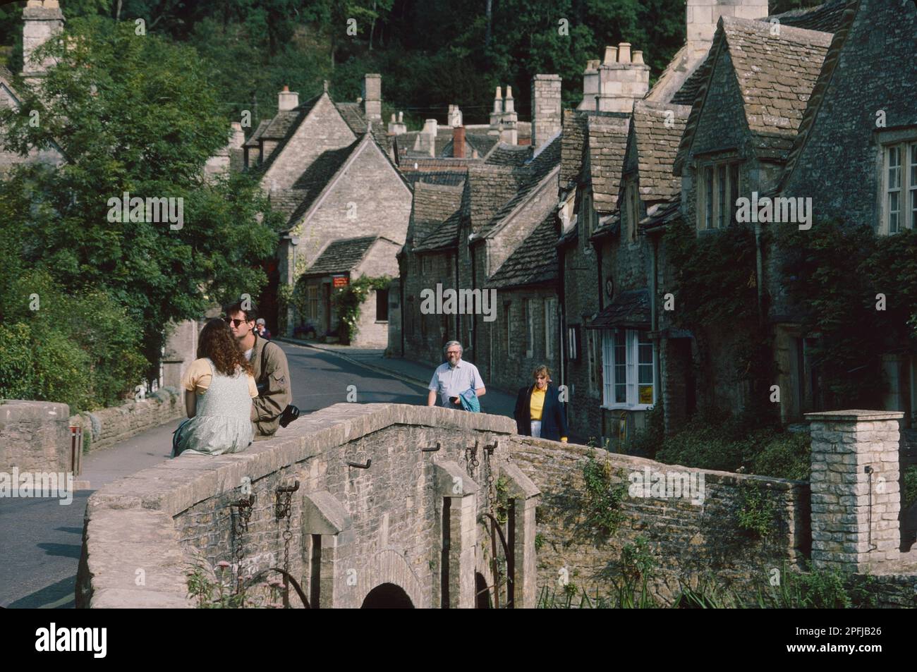 Castle Combe, Wiltshire, Inghilterra Foto Stock