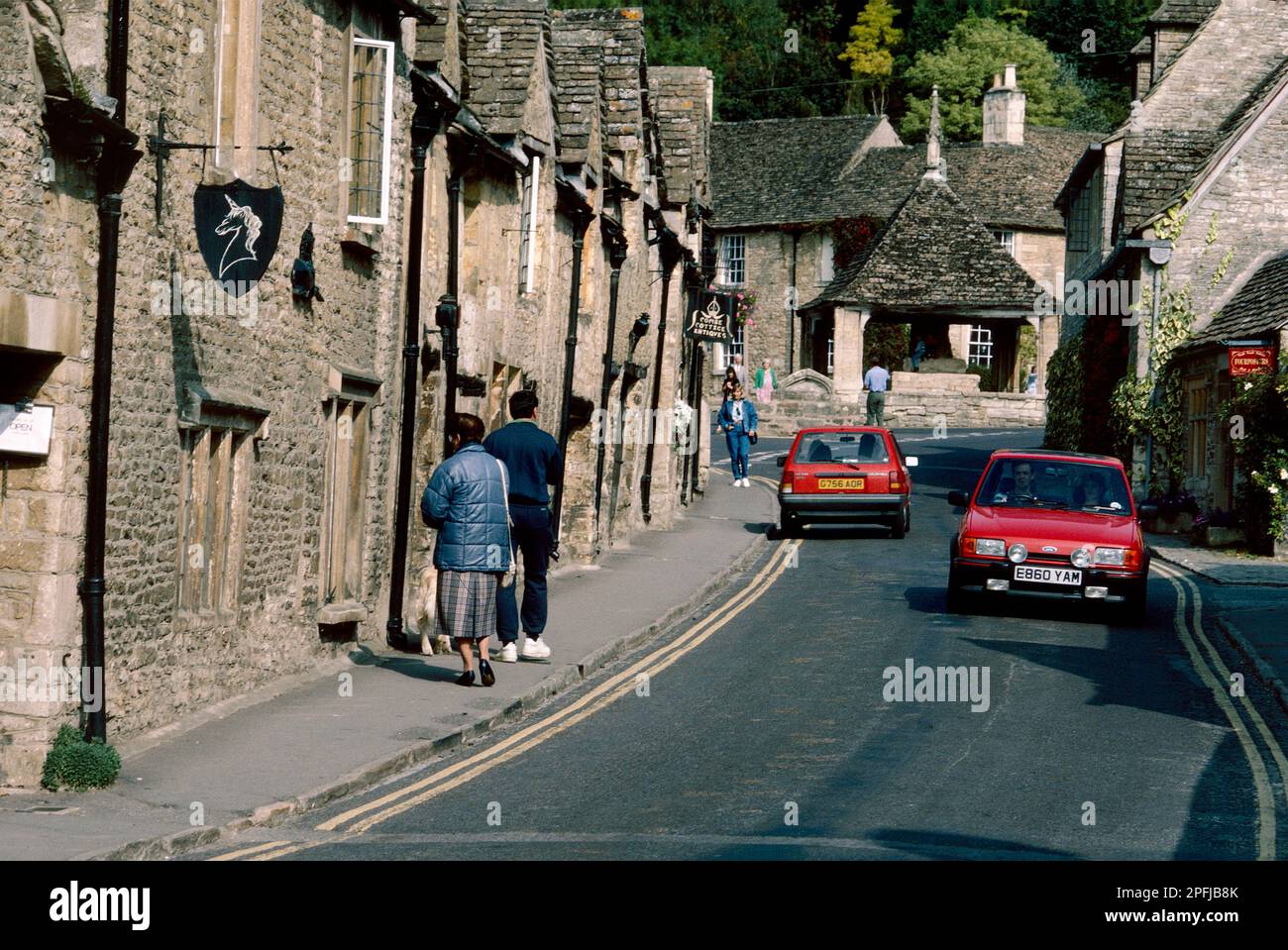 Castle Combe, Wiltshire, Inghilterra Foto Stock
