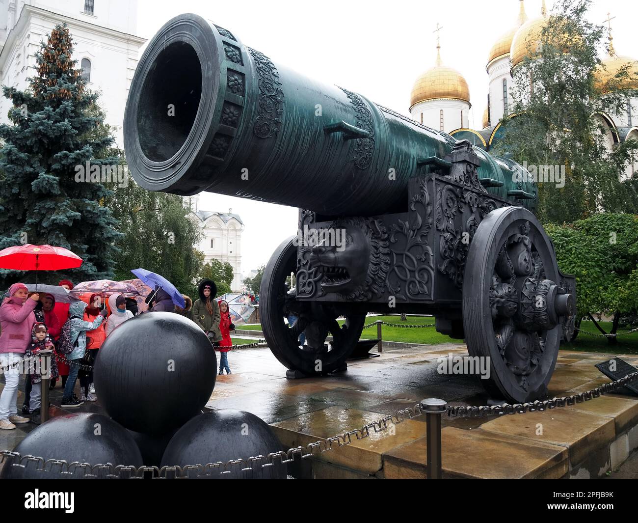 Tsar Cannon, Tsar'-pushka, Cremlino, Moskovskiy Kreml, Mosca, Russia, patrimonio dell'umanità dell'UNESCO Foto Stock