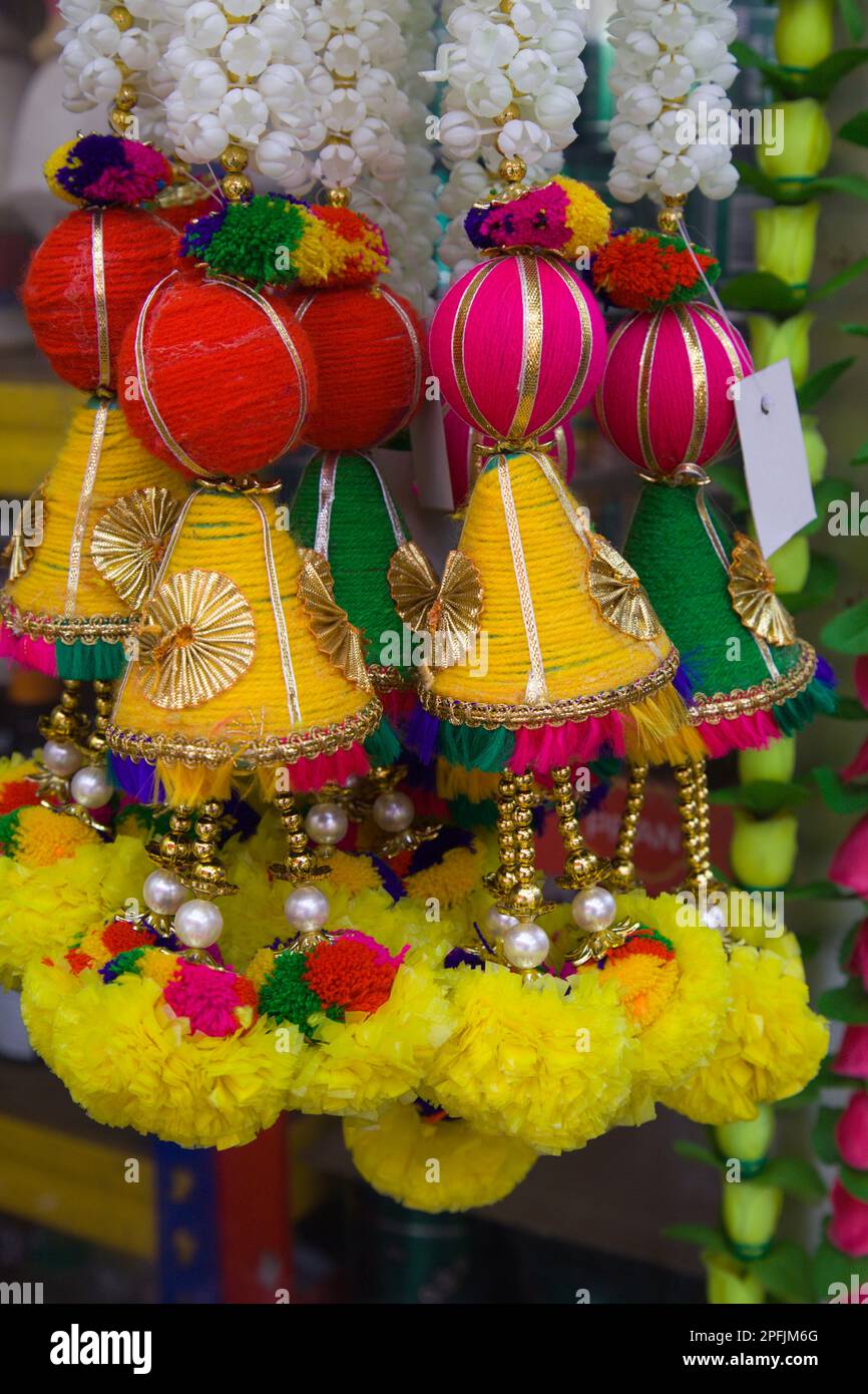 Malesia, Malacca, negozio indiano, decorazione, Foto Stock