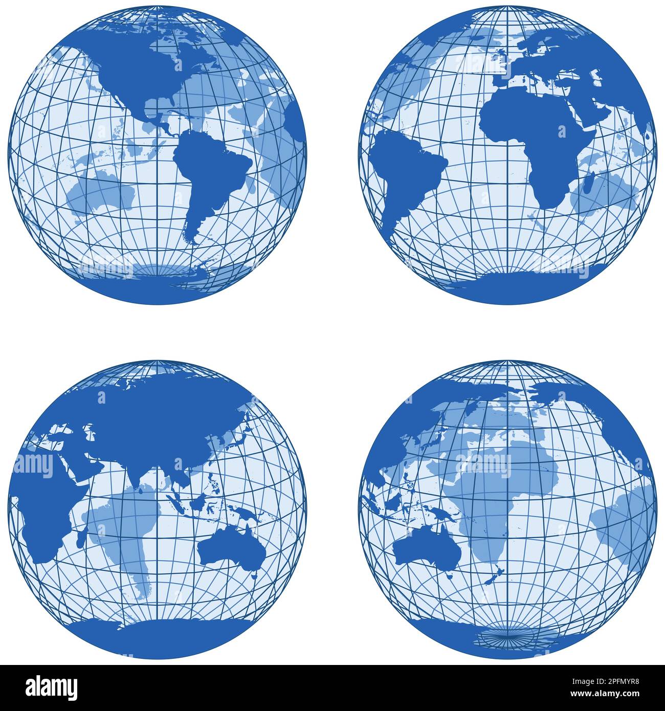 Disegno vettoriale del pianeta terra, disegno della sfera terrestre Illustrazione Vettoriale
