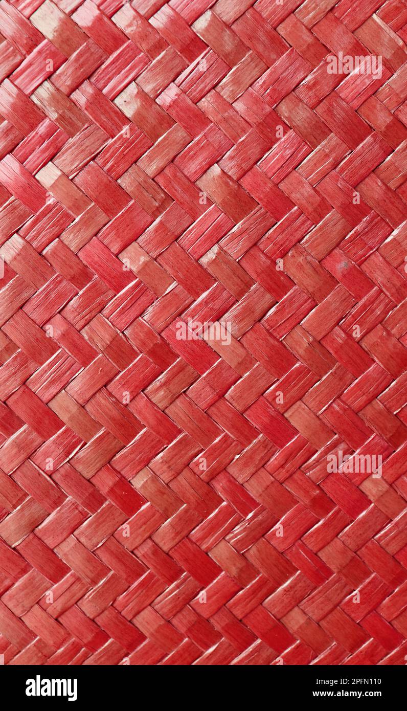 Ruby Red Gray Sedge Weave Basket Texture Foto Stock