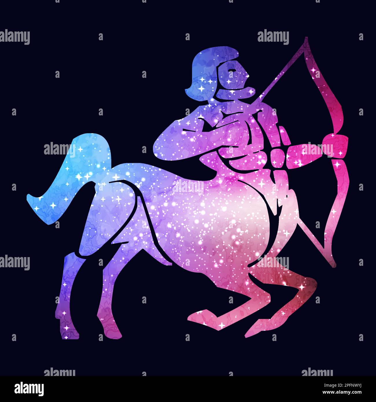 Sagittario (Centauro l'arciere) segno zodiacale Illustrazione Vettoriale